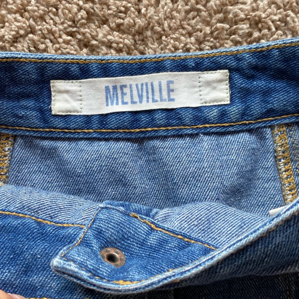 Brandy Melville button up jean skirt mini skirt - Picture 4 of 5